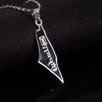 Palestine Map with Arabic Text - Necklace